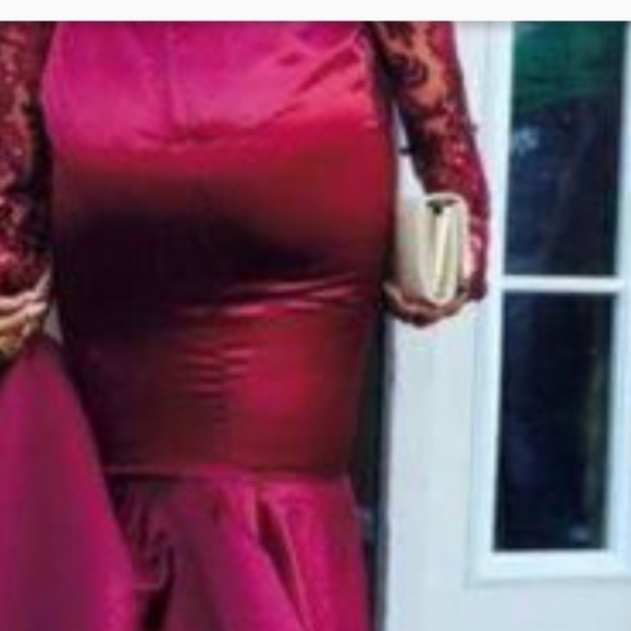 Rose custom made prom dress - Picture 3 of 4